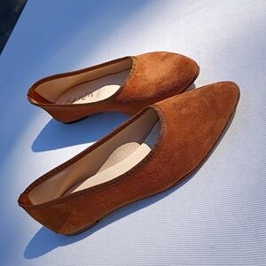 Italian Made Brown Suede Women's Flats